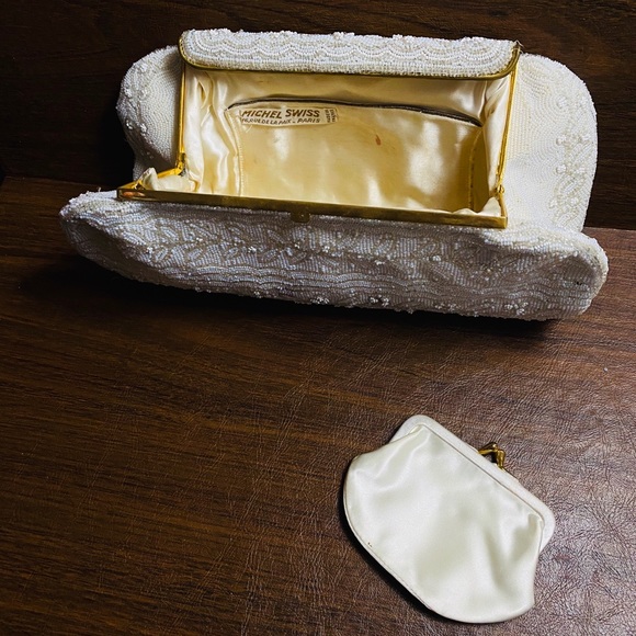 Vintage Michel Swiss Beaded Clutch Paris France - Picture 6 of 16